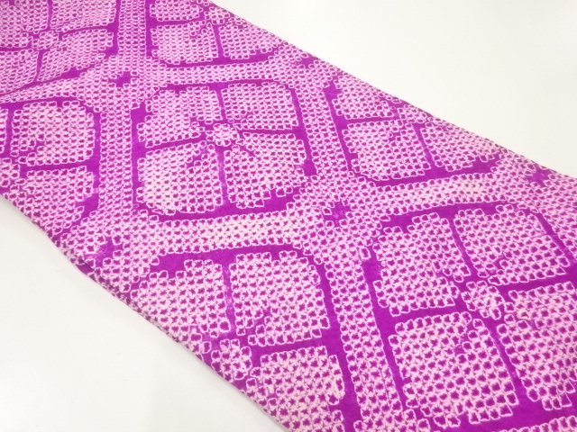 アンティーク　本総絞り花模様名古屋帯